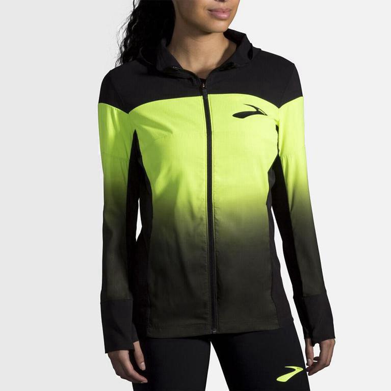 Brooks Elite Canopy Women's Running Jackets UK Outlet - Yellow (CENWK7358)